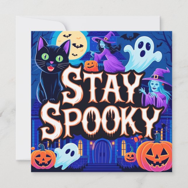 Invitación Cute stay spooky halloween (Anverso)