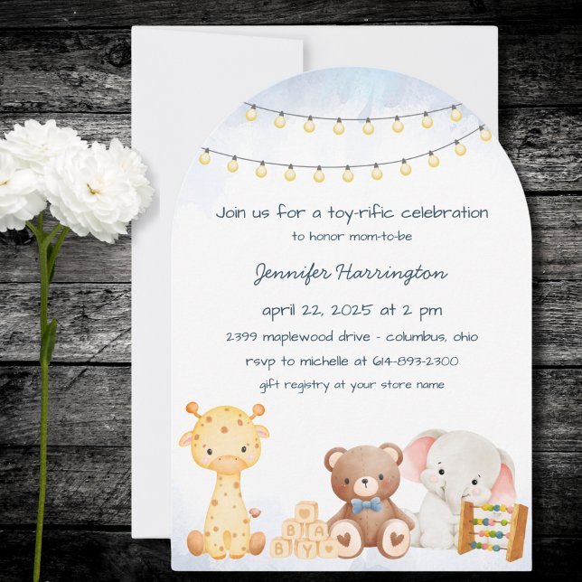 Invitación Cute Stuffed Toy Baby Shower (Subido por el creador)