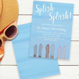 Invitación Cute Summer Beach Lake Ocean Girly Fiesta