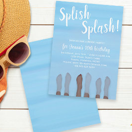 Invitación Cute Summer Beach Lake Ocean Girly Fiesta