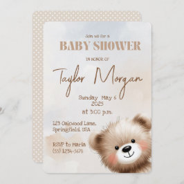 Invitación Cute Teddy Bear