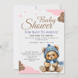 Invitación Cute Teddy Bear Baby Shower