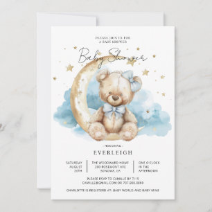 Invitación Cute Teddy Bear Baby Shower