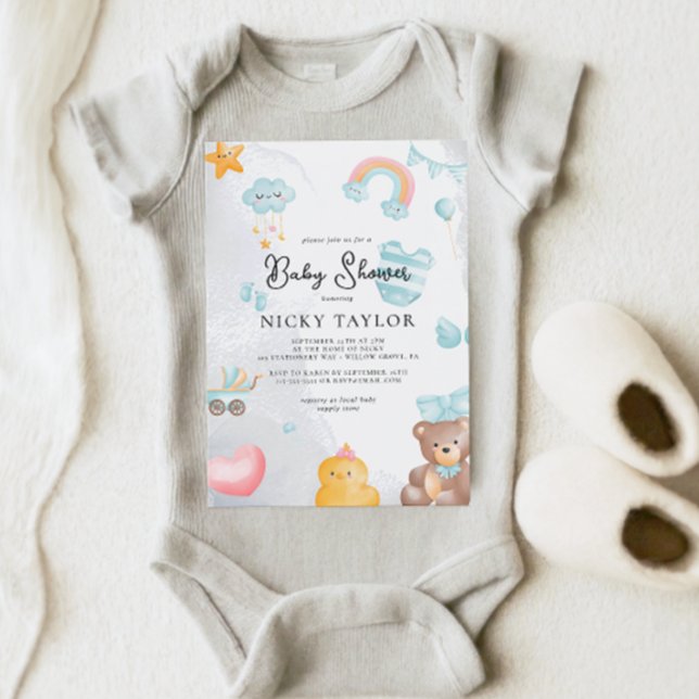 Invitación Cute Teddy Bear Baby Shower (Subido por el creador)