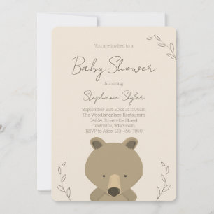 Invitación Cute Teddy Bear Baby Shower