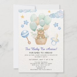 Invitación Cute Teddy Bear Balloon Theme