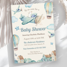 Cute tema de aviación Baby Shower para Boy