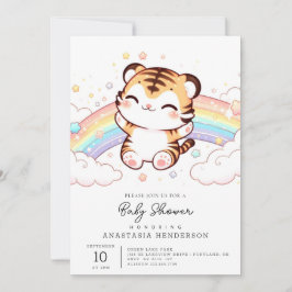 Invitación Cute Tiger Baby Shower