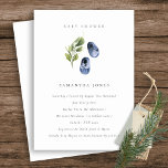 Invitación Cute Tinta Azul Zapatos Foliage Boy Baby Shower<br><div class="desc">Para cualquier personalización adicional o cualquier otro elemento que coincida,  no dude en ponerse en contacto conmigo en yellowfebstudio@gmail.com</div>