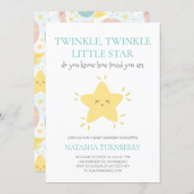 Cute Twinkle Twinkle Little Star Baby Shower