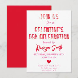 Invitación Cute Typography Galentine's Day Celebration