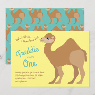 Invitación Cute un hump niños de camello primer Fiesta de cum