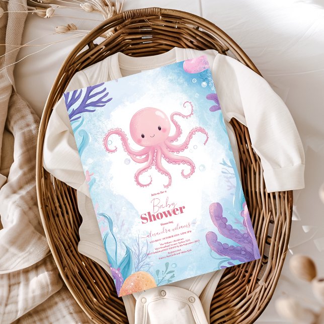 Invitación Cute Under the Sea Baby Shower (Subido por el creador)