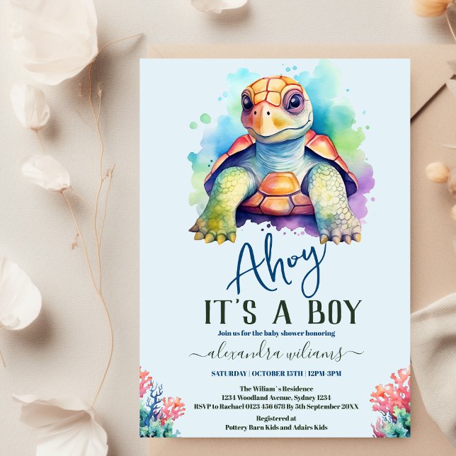 Invitación Cute Under the Sea Baby Shower (Subido por el creador)