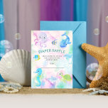 Invitación Cute Under the Sea Diaper Raffle Ticket Card<br><div class="desc">Nuestra colección de "Cute Under the Sea Baby Shower" cuenta con suaves acuarelas con hermosos ilustraciones de criatura marina en colores pastel. Todo el guión está en una combinación de un tipo de letra serif y manuscrito con colores que se pueden cambiar según se desee. Visita nuestra tienda para ver...</div>