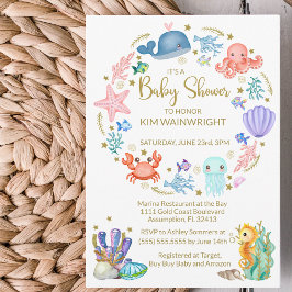 Invitación Cute Under the Sea Gender Neutral Baby Shower