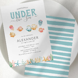 Invitación Cute Under the Sea Kids Birthday