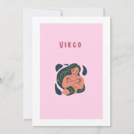 Invitación Cute Virgo, zodiaco, impresión de signo estelar