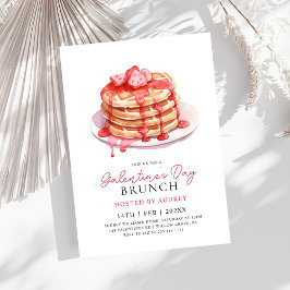 Invitación Cute Waffles Valentines Galentines Brunch