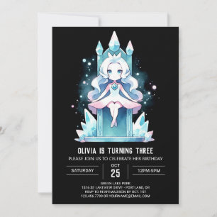 Invitación Cute Watercolor Princess Birthday