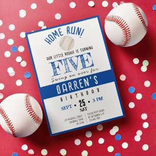 Invitación Cute Watercolor Rookie Baseball Boy Cumpleaños