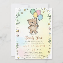 Cute Watercolor Teddy bear Illustration babyshower
