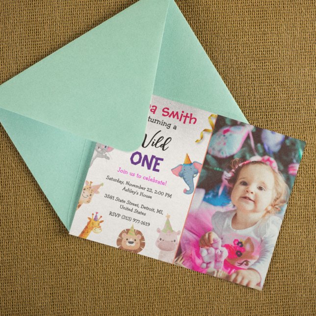 Invitación Cute Wild Safari Tema Niños Cumpleaños (Subido por el creador)