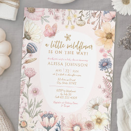Invitación Cute Wildflower Baby Shower