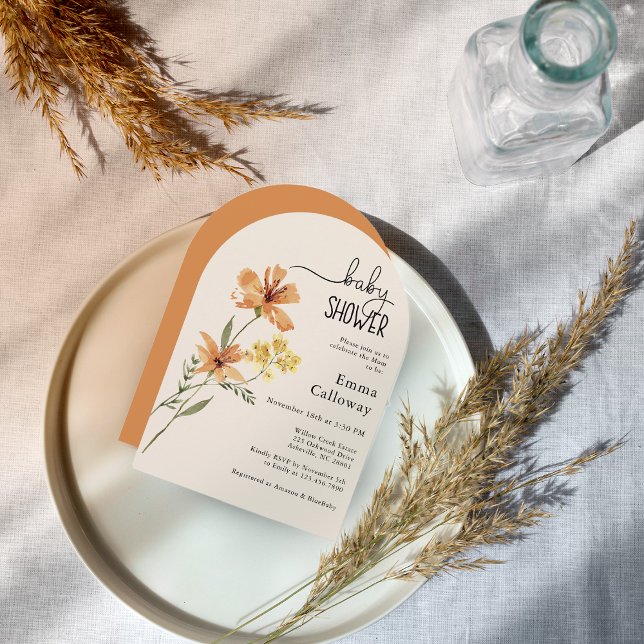 Invitación Cute Wildflower Baby Shower (Subido por el creador)