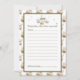 Invitación Cute Winter Arctic Cow Baby Shower