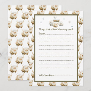 Invitación Cute Winter Arctic Cow Baby Shower