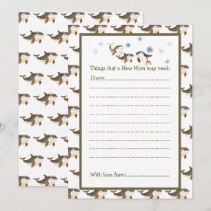 Invitación Cute Winter Arctic Whale Baby Shower