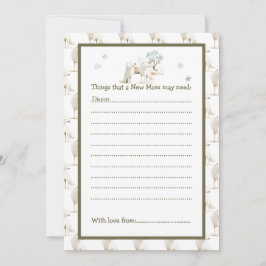 Invitación Cute Winter Arctic Wolf Baby Shower