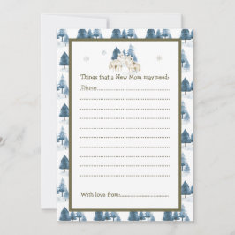 Invitación Cute Winter Arctic Wolf Baby Shower