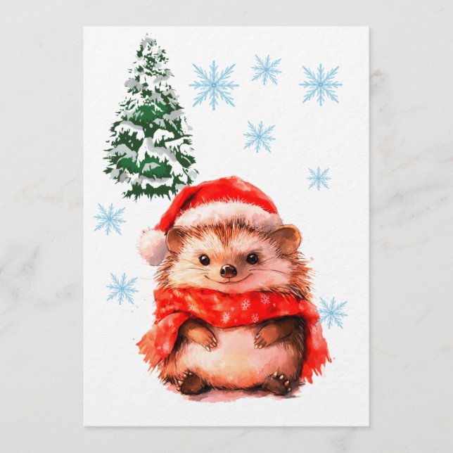 Invitación Cute Winter Woodland Animal Birthday Invitation -  (Anverso)