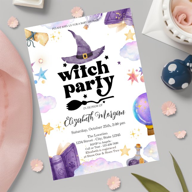 Invitación Cute Witch Fiesta Baby Shower (Subido por el creador)