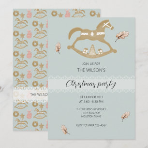 Invitación Cute Wooden Rocking Horse