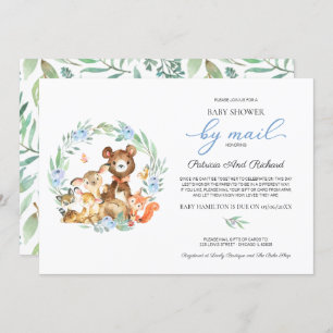 Invitación Cute Woodland Animals Greeneration Baby Shower Por