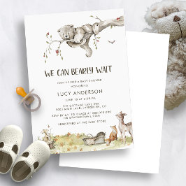 Invitación Cute Woodland Baby Shower