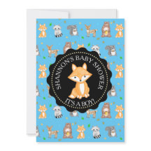 Cute Woodlands Animales Fox Baby Shower