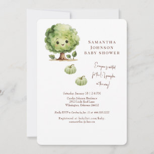 Invitación Cute y gracioso Baby Shower de la calabaza de Li