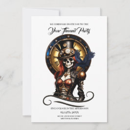 Invitación Cutest Steampunk Skeleton