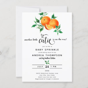 Invitación Cutie Baby Sprinkle Baby Shower