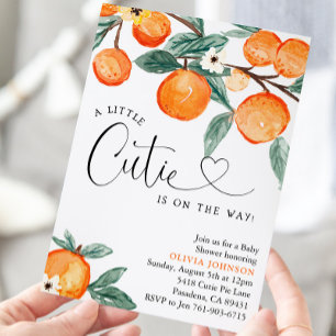 Invitación Cutie Clementine Baby Shower