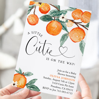 Invitación Cutie Clementine Baby Shower