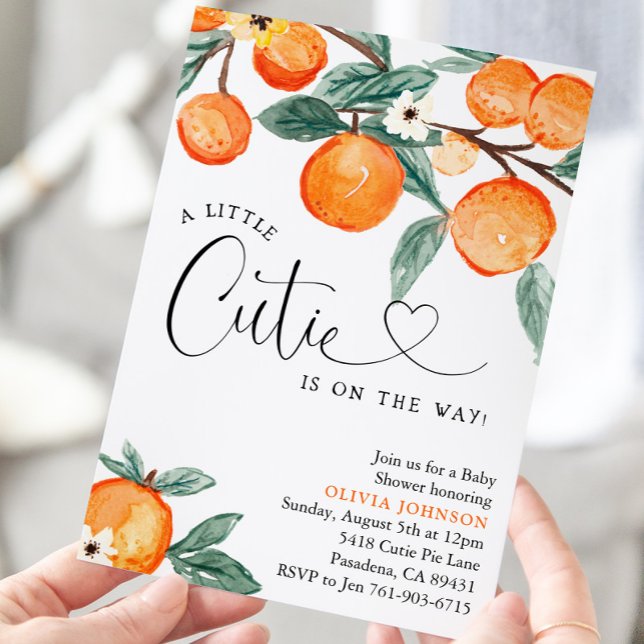Invitación Cutie Clementine Baby Shower (Subido por el creador)
