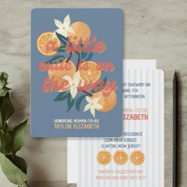 Invitación Cutie en el camino a Baby Shower Theme