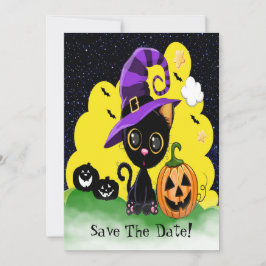 Invitación Cutie Kitty FUN Halloween Party