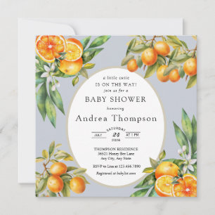 Invitación Cutie   NARANJA BABY SHOWER