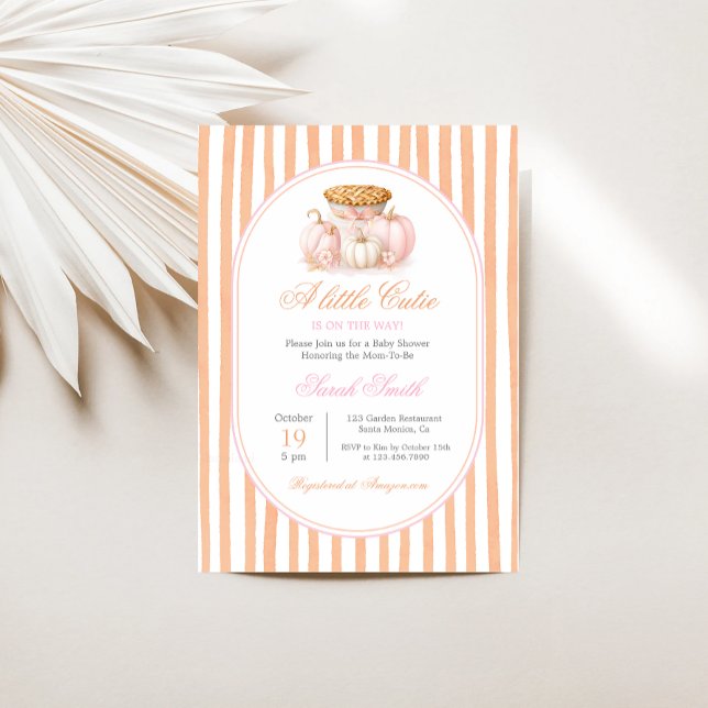 Invitación Cutie Pie Baby Shower Chica (Subido por el creador)